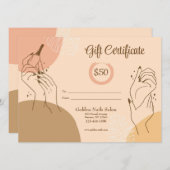 Nail Salon Geschenkgutschein (Vorne/Hinten)