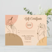 Nail Salon Geschenkgutschein (Stehend Vorderseite)