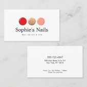 Nail Salon Glitzer, Maniküre, polnisches Droplogo Visitenkarte (Vorne/Hinten)
