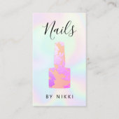 Nail Salon Glitzer Polnische Flasche Visitenkarte (Vorderseite)