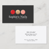 Nail Salon Glitzer Polnischer Drop Logo Manicurist Visitenkarte (Vorne/Hinten)