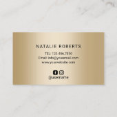 Nail Salon Gold Glitzer Tropfen Typografie Visitenkarte (Rückseite)