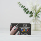 Nail Salon Google Review Template mit QR Visitenkarte (Stehend Vorderseite)