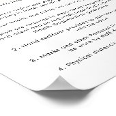 Nail Salon Health Safety Poster Gold Glitzer (Ecke)