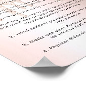 Nail Salon Health Safety Poster Pink Glitzer Tropf (Ecke)