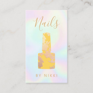 Nail Salon Holographic Manicurist Visitenkarte