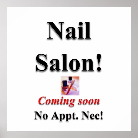 Nail Salon kommt bald Poster Matte (Vorne)
