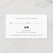 Nail Salon Logo Ernennung Visitenkarte (Rückseite)