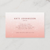 Nail Salon Logo Modern Peach Rosy Manicurist Visitenkarte (Rückseite)