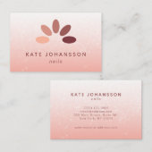 Nail Salon Logo Modern Peach Rosy Manicurist Visitenkarte (Vorne/Hinten)