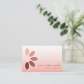 Nail Salon Logo Peach Rosy Manicurist Visitenkarte (Stehend Vorderseite)