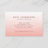 Nail Salon Logo Peach Rosy Manicurist Visitenkarte (Rückseite)