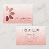 Nail Salon Logo Peach Rosy Manicurist Visitenkarte (Vorne/Hinten)