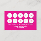 Nail Salon Loyalty Business Card  Visitenkarte (Rückseite)