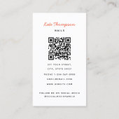 Nail Salon Makeup Artist Foto QR Code Script Visitenkarte (Rückseite)