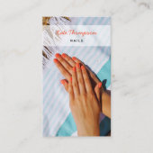 Nail Salon Makeup Artist Foto QR Code Script Visitenkarte (Vorderseite)