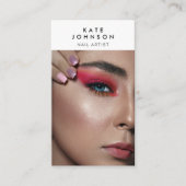 Nail Salon Makeup Artist Foto QR Code Visitenkarte (Vorderseite)