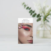 Nail Salon Makeup Artist Foto QR Code Visitenkarte (Stehend Vorderseite)