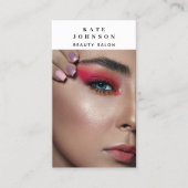 Nail Salon Makeup Artist Foto QR Code Visitenkarte (Vorderseite)