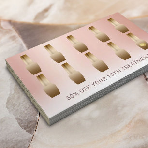 Nail Salon Makeup Artist Maniküre Rose Gold Treuekarte