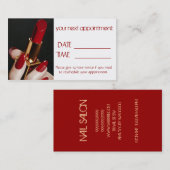 Nail Salon Makeup-Künstler mit der Personalkarte Terminkarte (Vorne/Hinten)