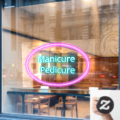 Nail Salon Manicures Pedicues Pink Blue Fensteraufkleber (Café-Fenster)