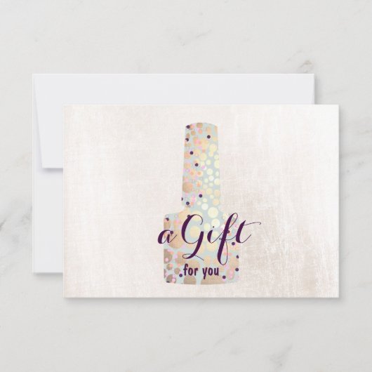 Nail Salon Manicurist Geschenkgutschein (Vorderseite)