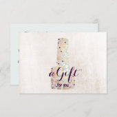 Nail Salon Manicurist Geschenkgutschein (Vorne/Hinten)