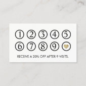 Nail Salon Manicurist Gold Polnischer Flaschenloya Treuekarte (Rückseite)