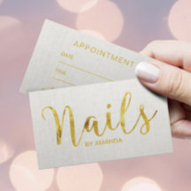 Nail Salon Manicurist Gold Script Ernennung