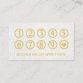 Nail Salon Manicurist Gold Script Loyalty Punch Treuekarte (Rückseite)