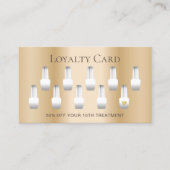 Nail Salon Manicurist Modern Gold Loyalität Treuekarte (Vorderseite)