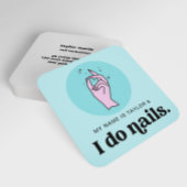 Nail Salon Manicurist Modern Retro Quadratische Visitenkarte