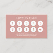 Nail Salon Manicurist Moderne Rose Gold Tropfen Treuekarte (Rückseite)