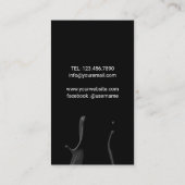 Nail Salon Manicurist Moderne Schwarze polnische F Visitenkarte (Rückseite)