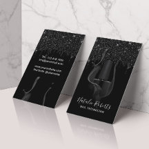 Nail Salon Manicurist Moderner Schwarzer Glitzer T