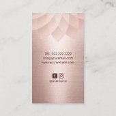 Nail Salon Manicurist Rose Gold Polnische Flasche Visitenkarte (Rückseite)