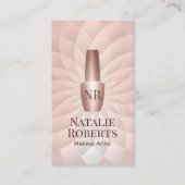 Nail Salon Manicurist Rose Gold Polnische Flasche Visitenkarte (Vorderseite)