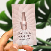 Nail Salon Manicurist Rose Gold Polnische Flasche Visitenkarte