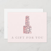 Nail Salon, Mauve Pink Manicurist Geschenkgutschei (Vorne/Hinten)