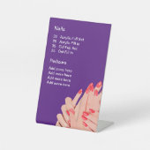 Nail-Salon-Menüvorlage Sockelschild (Vorderseite)