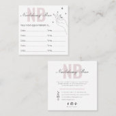 Nail Salon Minimalistisch Moderne Terminierungskar Terminkarte (Vorne/Hinten)