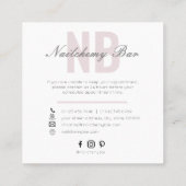 Nail Salon Minimalistisch Moderne Terminierungskar Terminkarte (Rückseite)