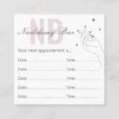 Nail Salon Minimalistisch Moderne Terminierungskar Terminkarte (Vorderseite)