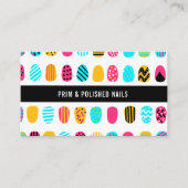 Nail Salon Modern Girly Pink Visitenkarte (Vorderseite)