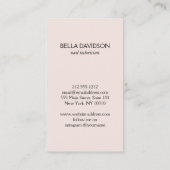 Nail Salon Monogram auf der Pink Pink Nail Polnisc Visitenkarte (Rückseite)