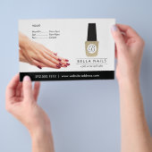 Nail Salon Monogram auf Gold Glitzer Nail Polnisch Flyer (Handgriff)