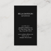 Nail Salon Monogram auf Imitate Gold Nail Polnisch Visitenkarte (Rückseite)