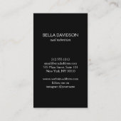 Nail Salon Monogram Glitzer Nail Polnisch Visitenkarte (Rückseite)