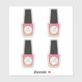 Nail Salon Monogram on Bronze Glitzer Nail Polnisc Aufkleber (Blatt)